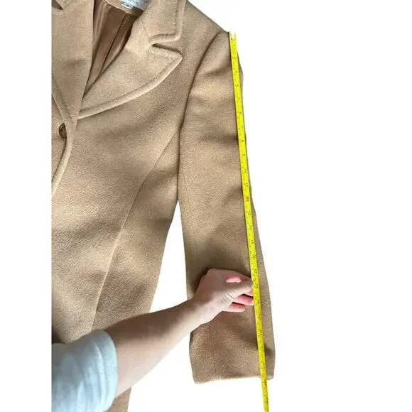 Larry Levine Camel Hair Wool Coat - Size 10 (S-M) - Picture 3 of 9